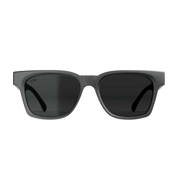 Polarized smoke lenses on matte black frame